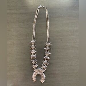 Lucky Brand Silver Squash Blossom Necklace